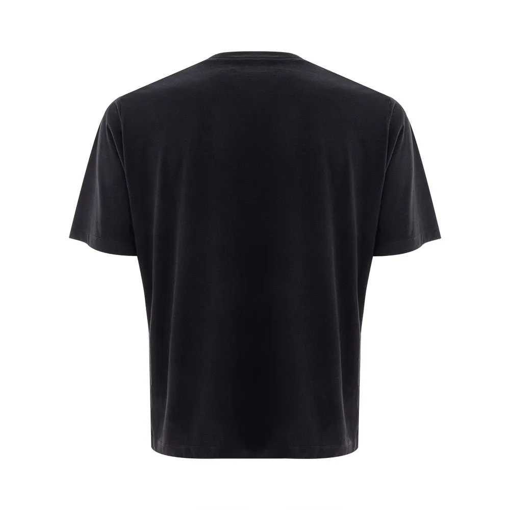 Black Cotton T-Shirt sold by Louxly product image thumbnail 2