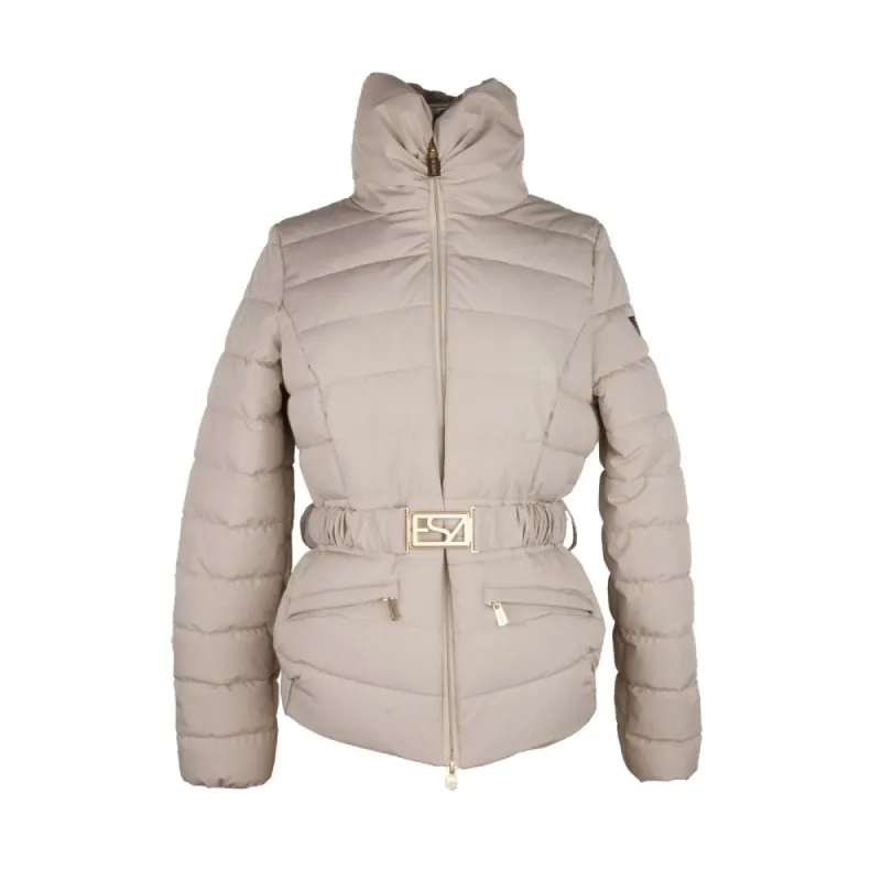 Chic Gray Zip-Up Jacket with Logo Detail sold by Louxly