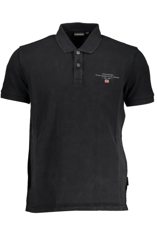 Classic Black Embroidered Polo Shirt sold by Louxly