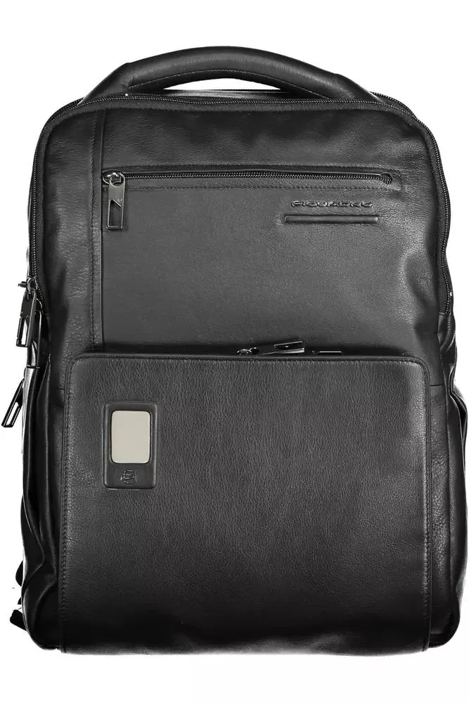 Elegant Black Leather Backpack with Combination Lock sold by Louxly