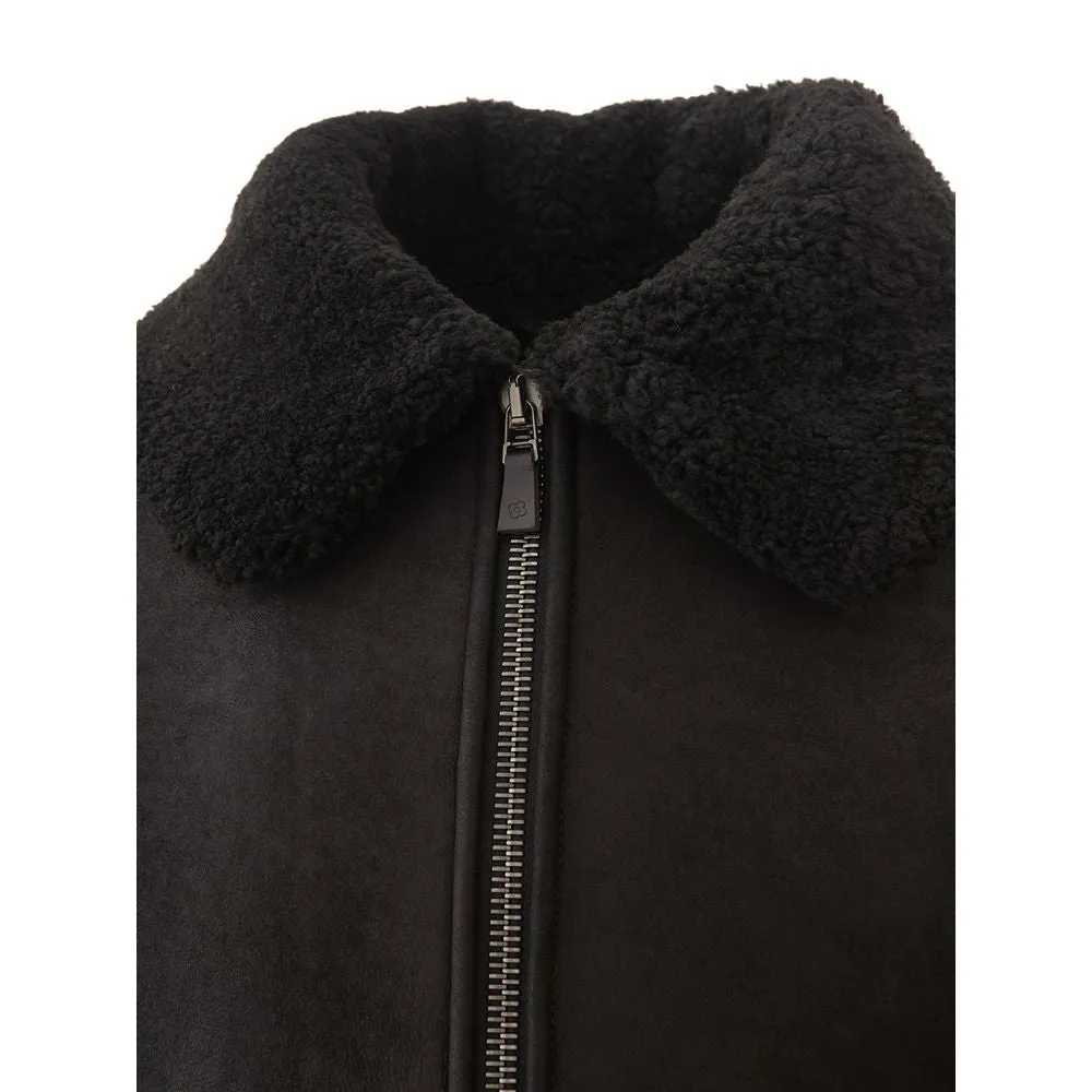 Elegant Black Montone Leather Jacket sold by Louxly product image thumbnail 3