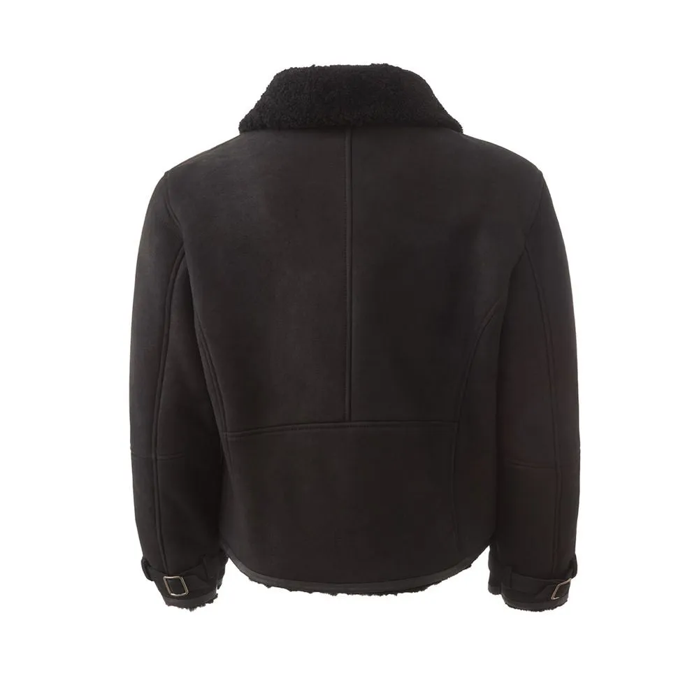 Elegant Black Montone Leather Jacket sold by Louxly product image thumbnail 2