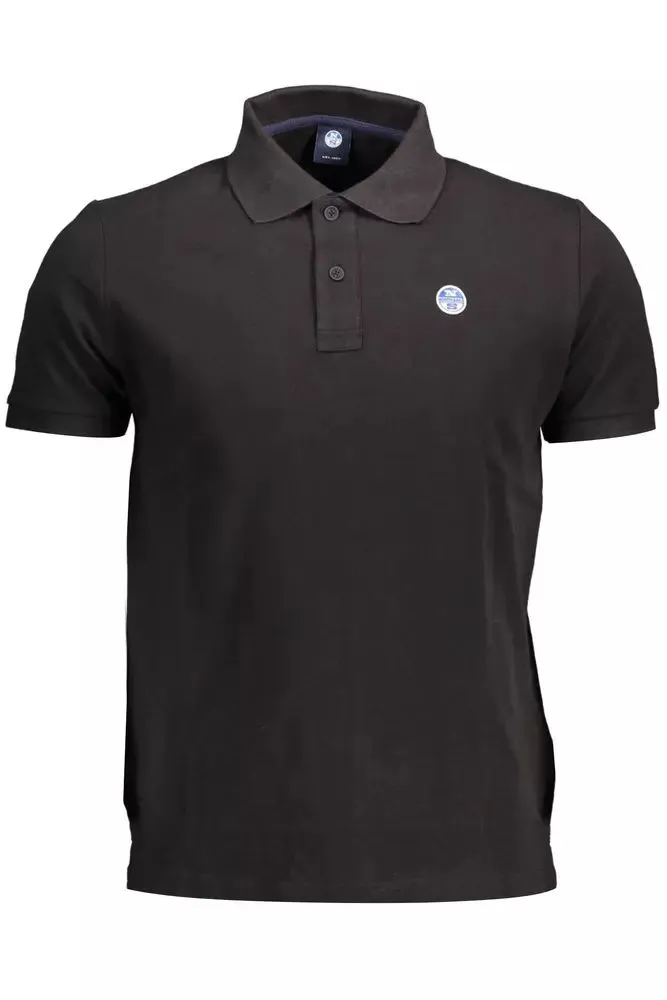 Black Cotton Men Polo Shirt sold by Louxly