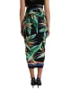 Elegant Floral High Waist Midi Skirt sold by Louxly