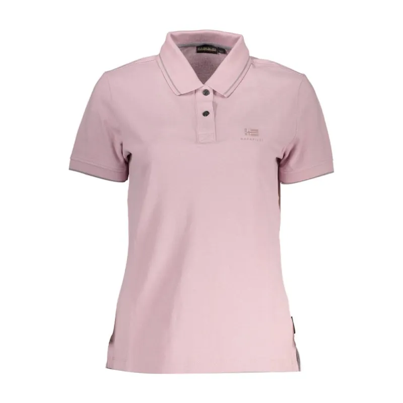 Pink Cotton Women Polo Shirt sold by Louxly