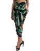 Elegant Floral High Waist Midi Skirt sold by Louxly