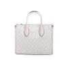 Mirella Small Powder Blush PVC Top Zip Shopper Tote Crossbody Bag sold by Louxly