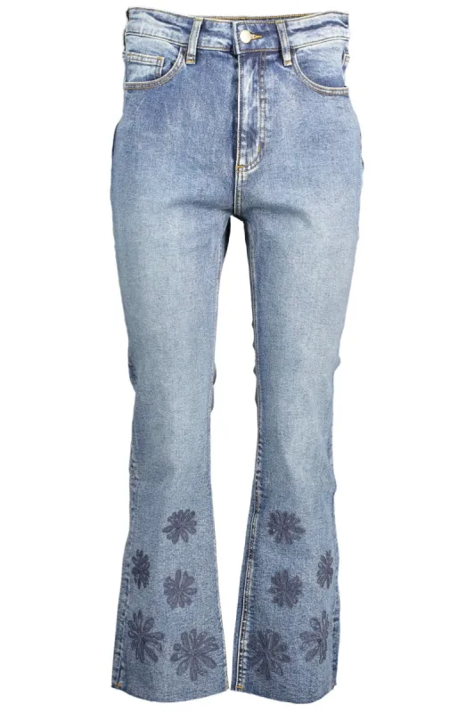 Blue Cotton Women Jeans sold by Louxly