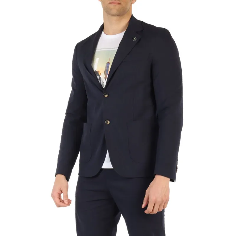 Chic Solid Blue Lightweight Cotton Jacket sold by Louxly