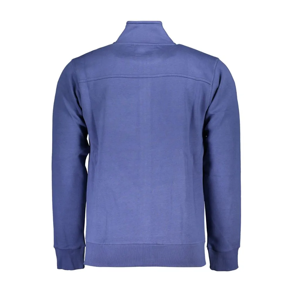 Classic Blue Zippered Sweatshirt with Embroidery sold by Louxly product image thumbnail 2