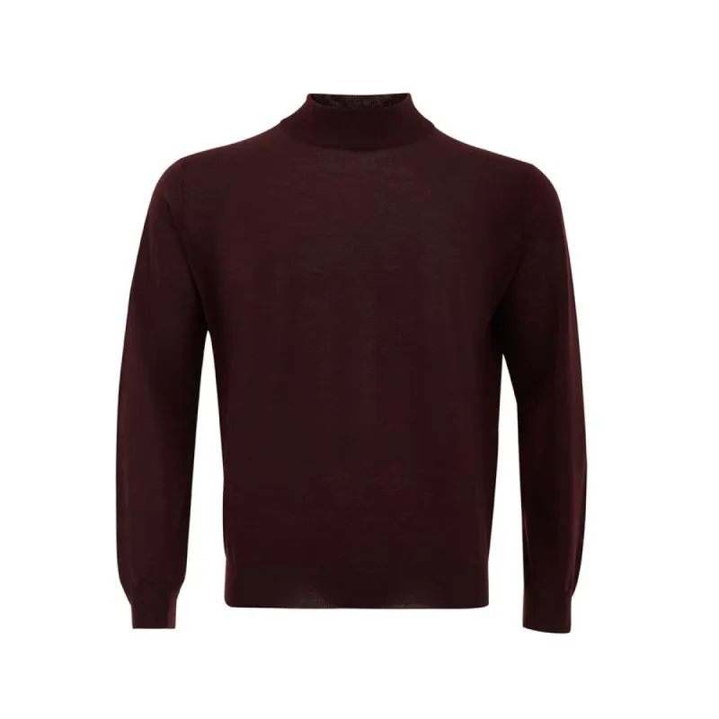 Elegant Red Woolen Luxury Sweater for Men made by Louxly