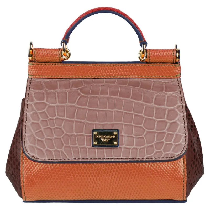 Multicolor Leather Di Crocodile Handbag sold by Louxly