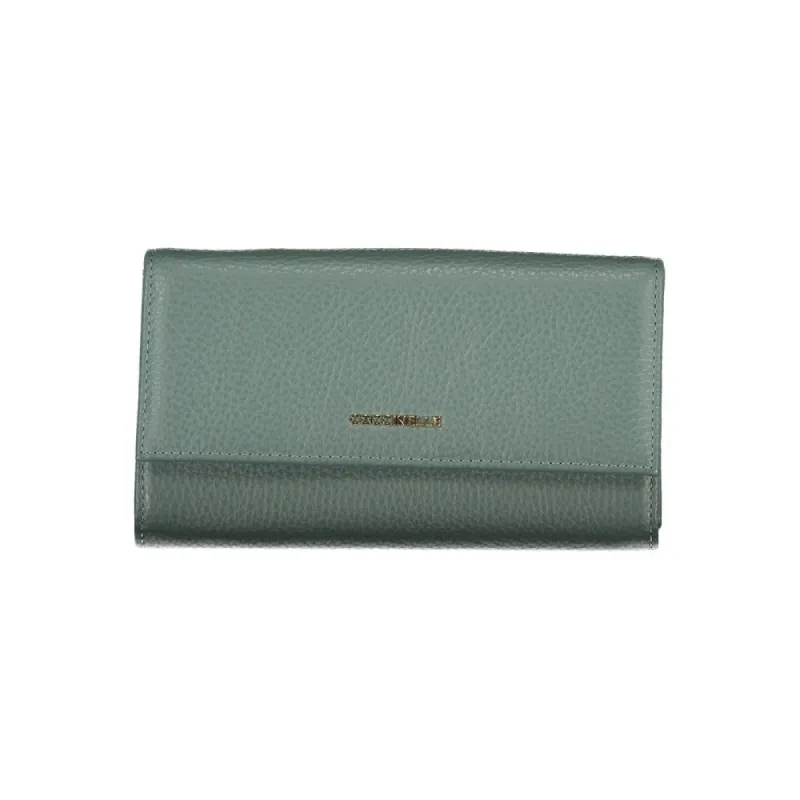 Elegant Green Leather Double Wallet sold by Louxly