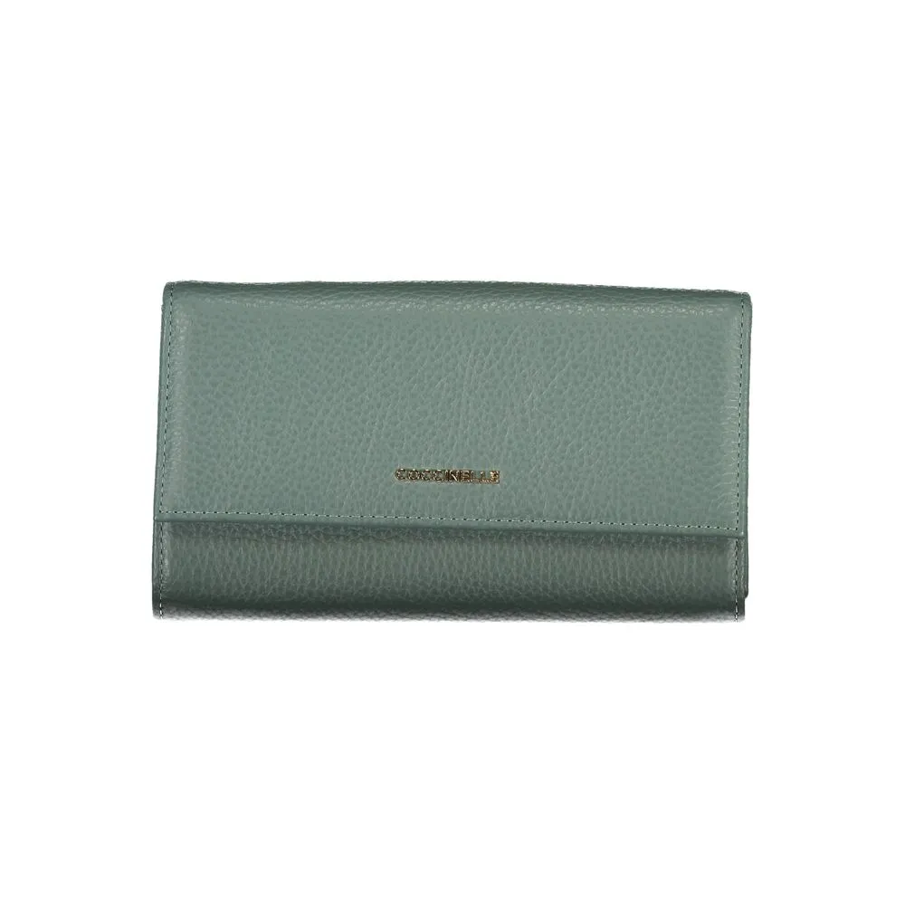 Elegant Green Leather Double Wallet sold by Louxly