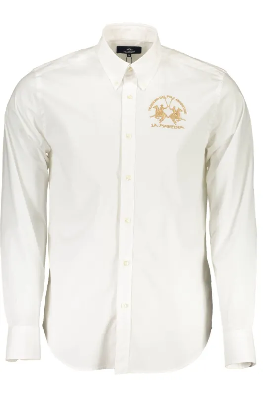 Elegant White Long-Sleeved Shirt for Men sold by Louxly