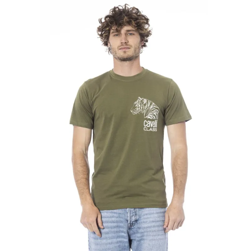 Green Cotton Men T-Shirt sold by Louxly