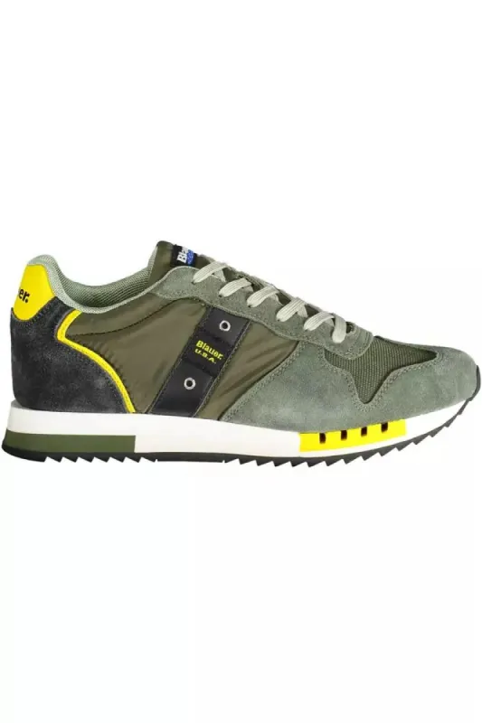 Green Leather Men Sneaker sold by Louxly