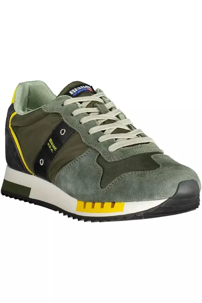 Green Leather Men Sneaker sold by Louxly product image thumbnail 2