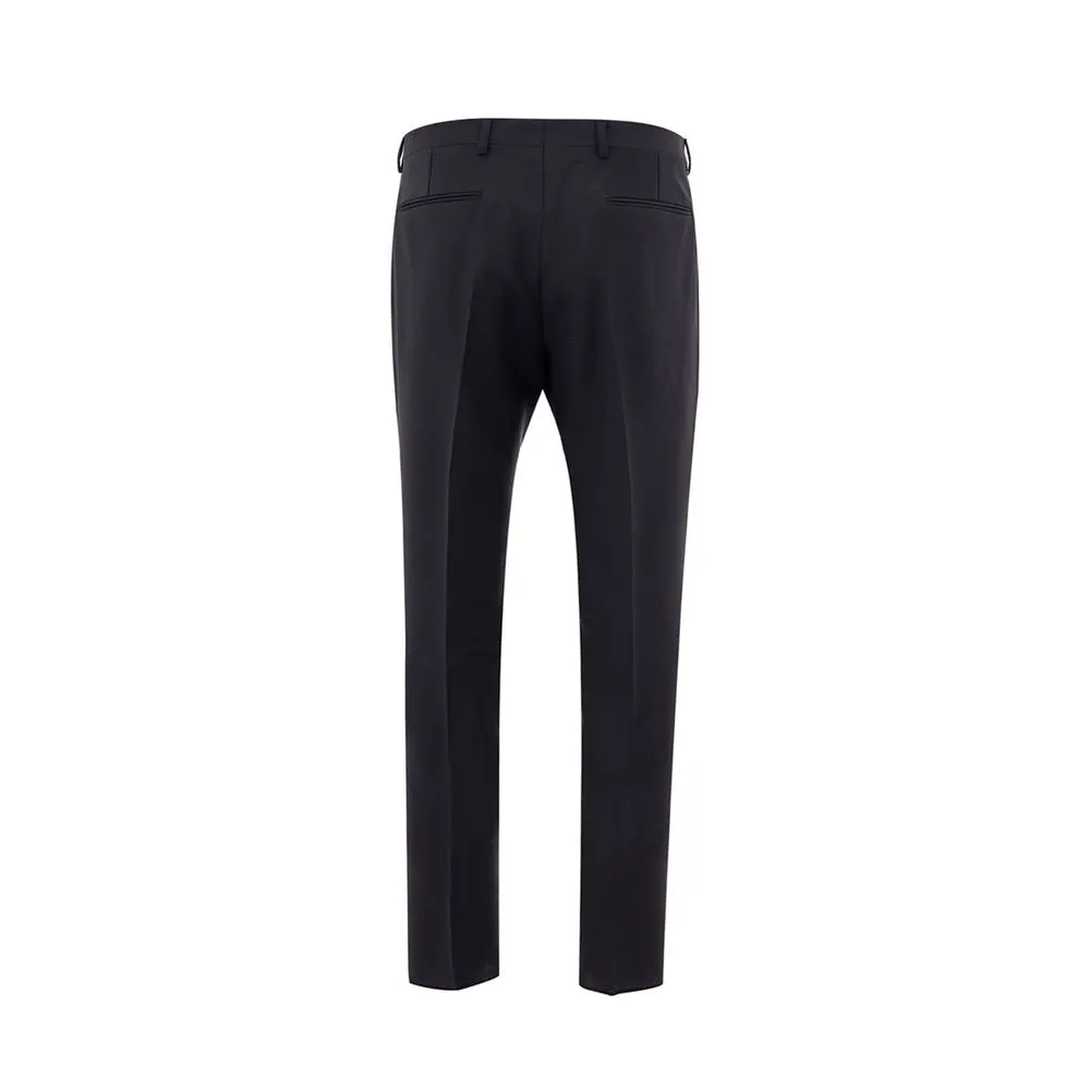 Elegant Blue Wool Trousers for Men sold by Louxly product image thumbnail 2