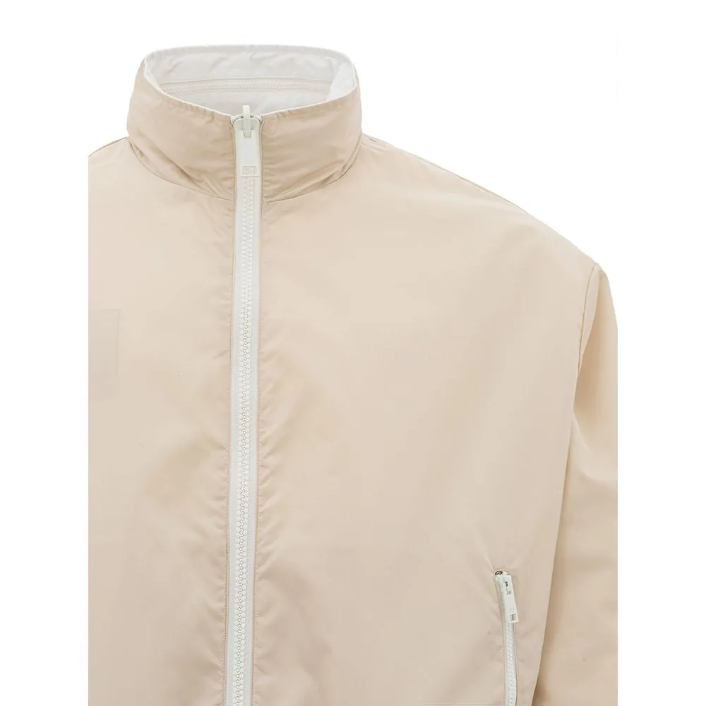 Beige Polyamide Jacket for the Modern Man sold by Louxly product image thumbnail 3