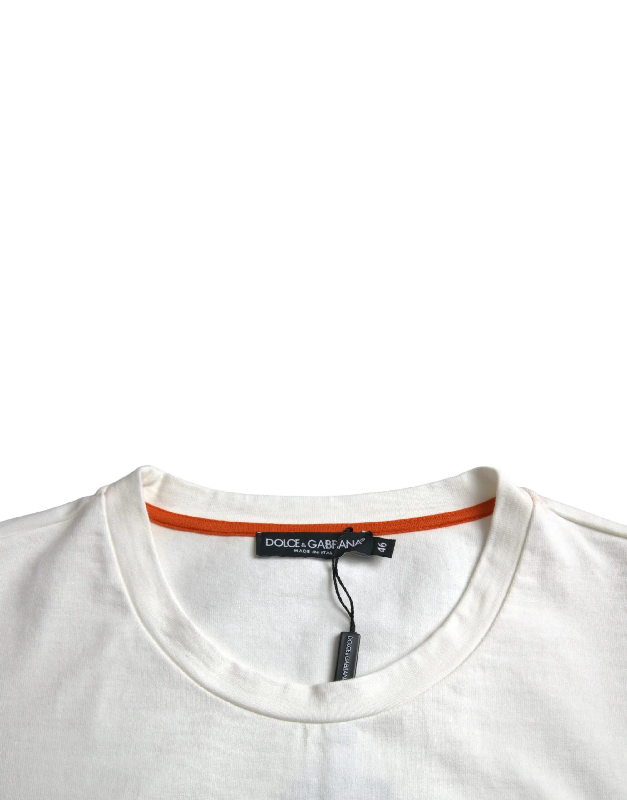 White Love & Peace Cotton Crew Neck T-shirt sold by Louxly product image thumbnail 3