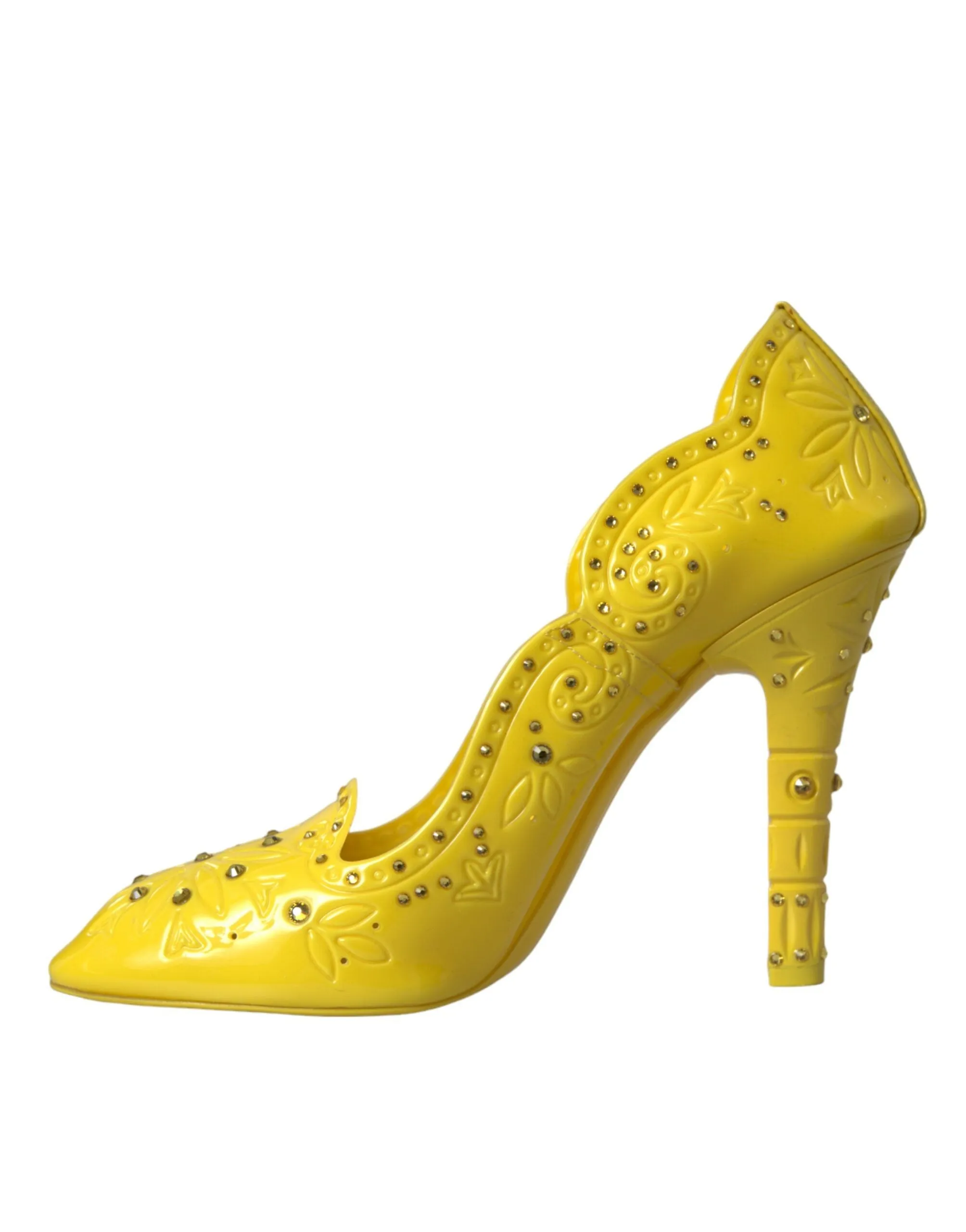 Yellow Crystal CINDERELLA Heels Pumps Shoes sold by Louxly product image thumbnail 5
