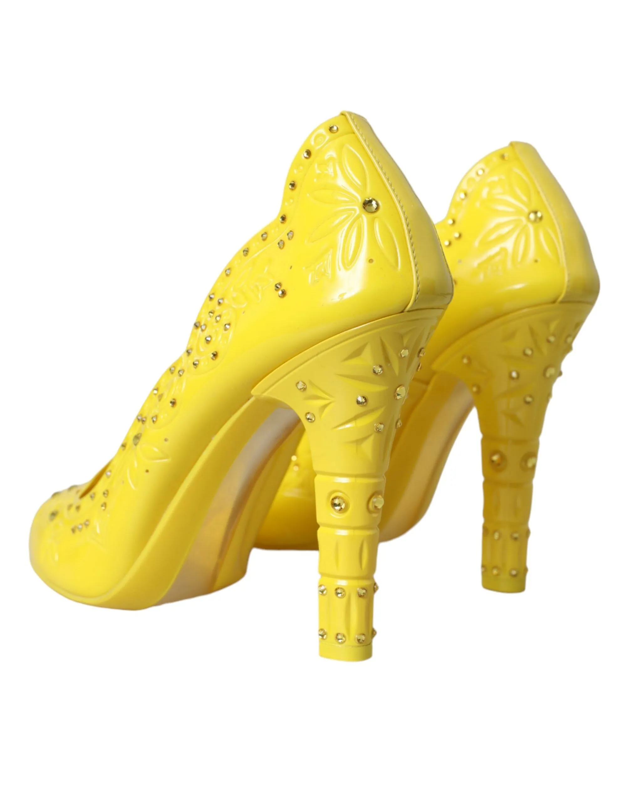 Yellow Crystal CINDERELLA Heels Pumps Shoes sold by Louxly product image thumbnail 4