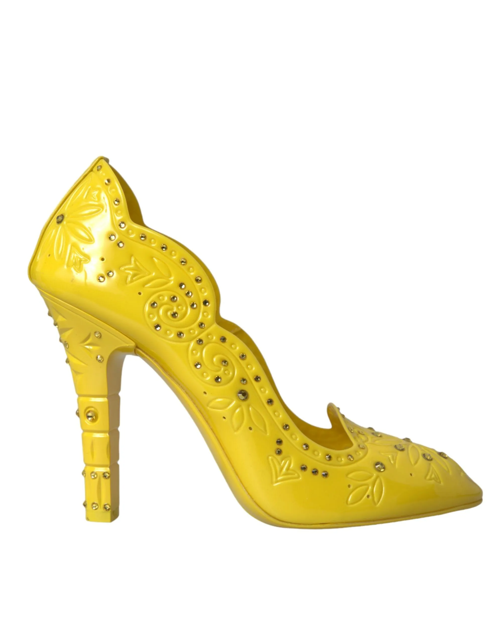 Yellow Crystal CINDERELLA Heels Pumps Shoes sold by Louxly