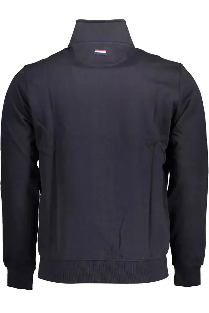 Chic Blue Cotton Zip Sweatshirt sold by Louxly product image thumbnail 2