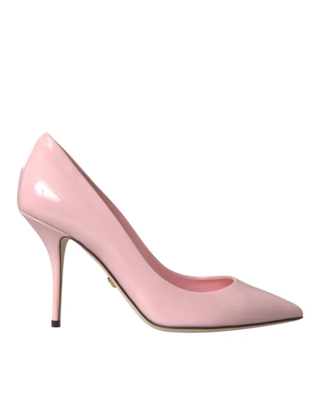 Light Pink Patent Leather Pumps Heels Shoes sold by Louxly