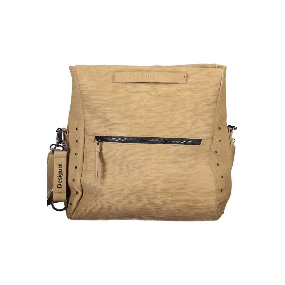 Beige Polyethylene Handbag sold by Louxly