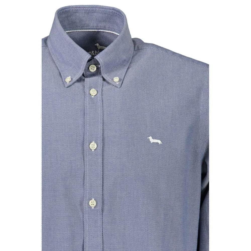 Elegant Blue Button-Down Organic Cotton Shirt sold by Louxly product image thumbnail 3