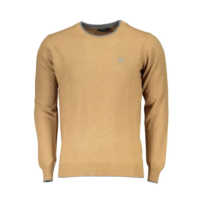 Brown Polyamide Men Sweater sold by Louxly