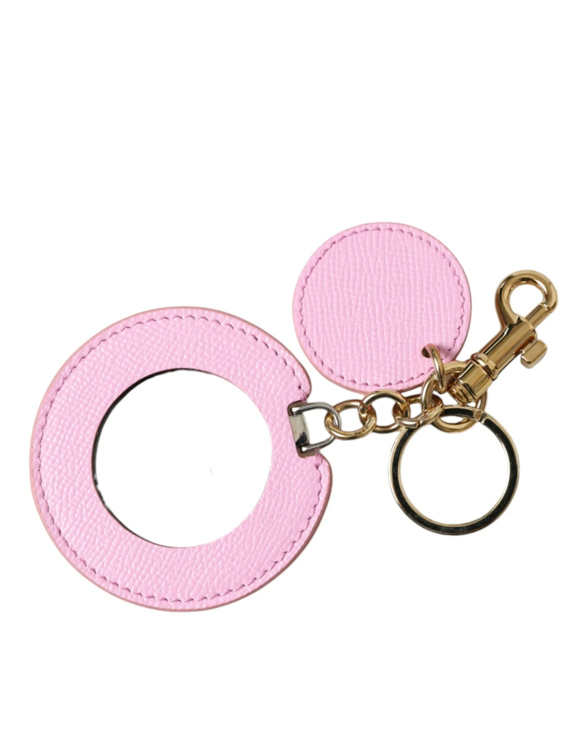 Elegant Pink Gold Leather Keychain sold by Louxly product image thumbnail 2