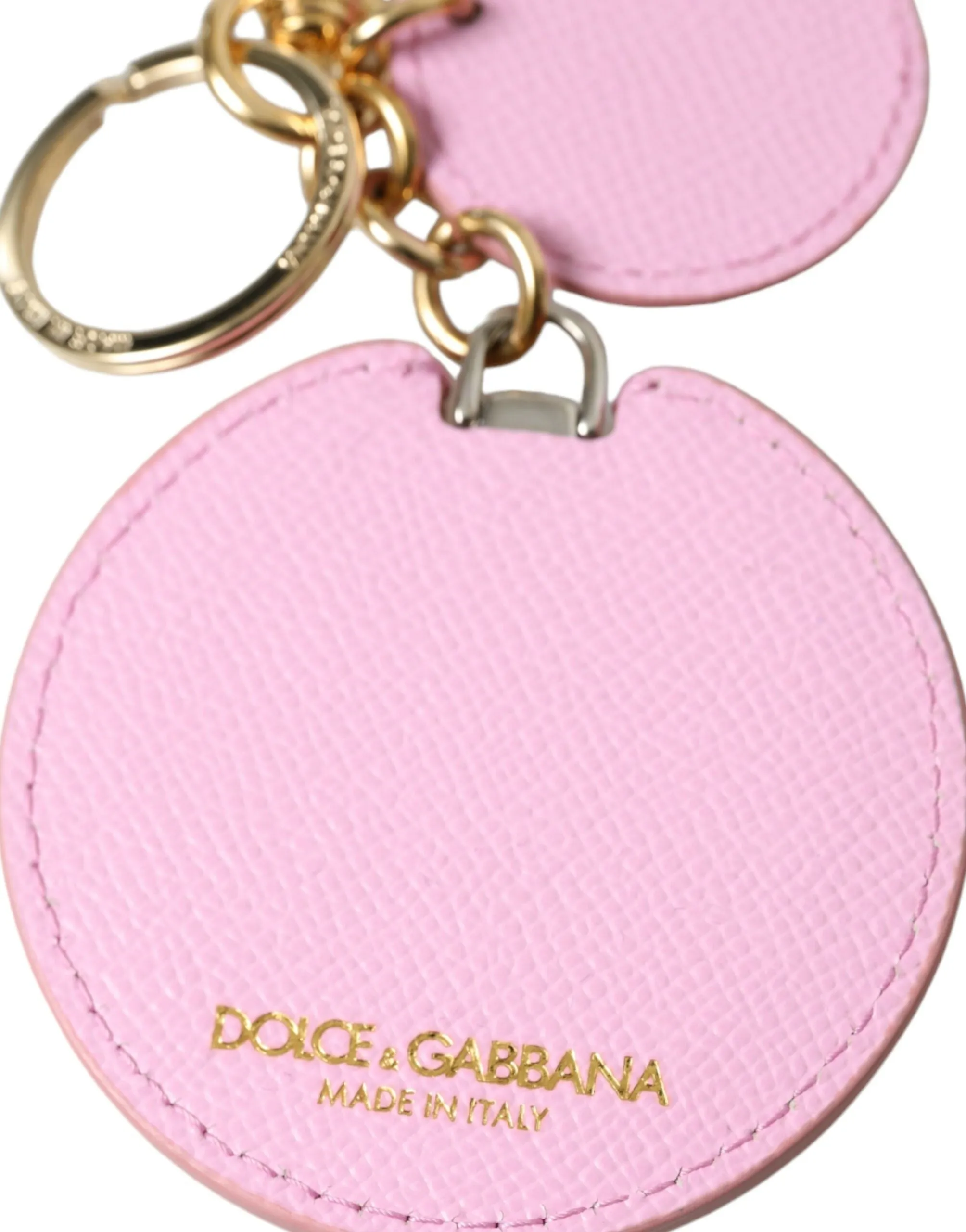 Elegant Pink Gold Leather Keychain sold by Louxly product image thumbnail 3