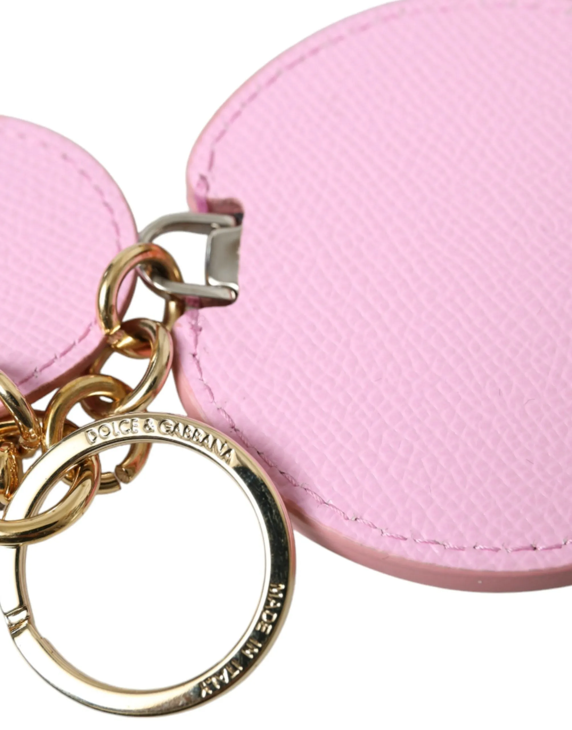 Elegant Pink Gold Leather Keychain sold by Louxly product image thumbnail 4