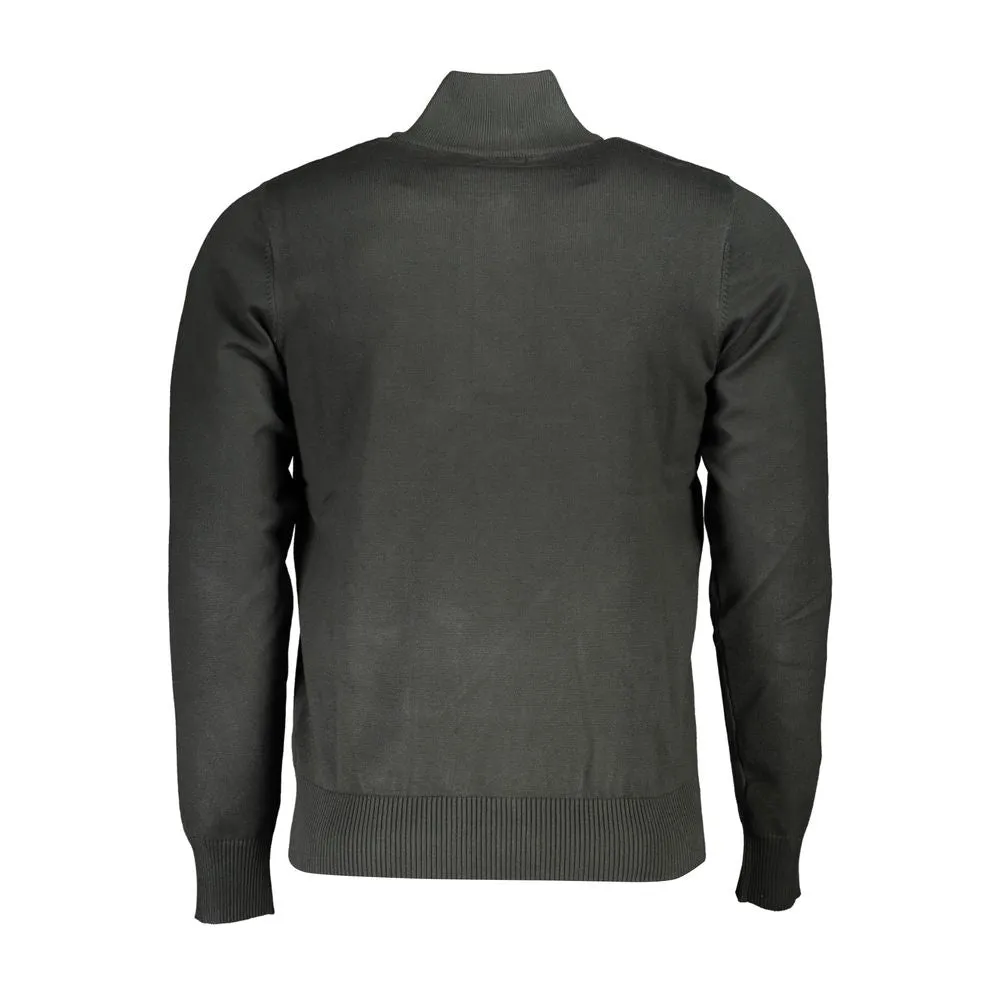 Chic Half-Zip Embroidered Green Sweater sold by Louxly product image thumbnail 2