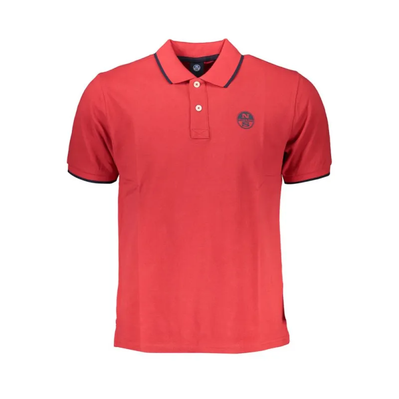 Red Cotton Polo Shirt sold by Louxly