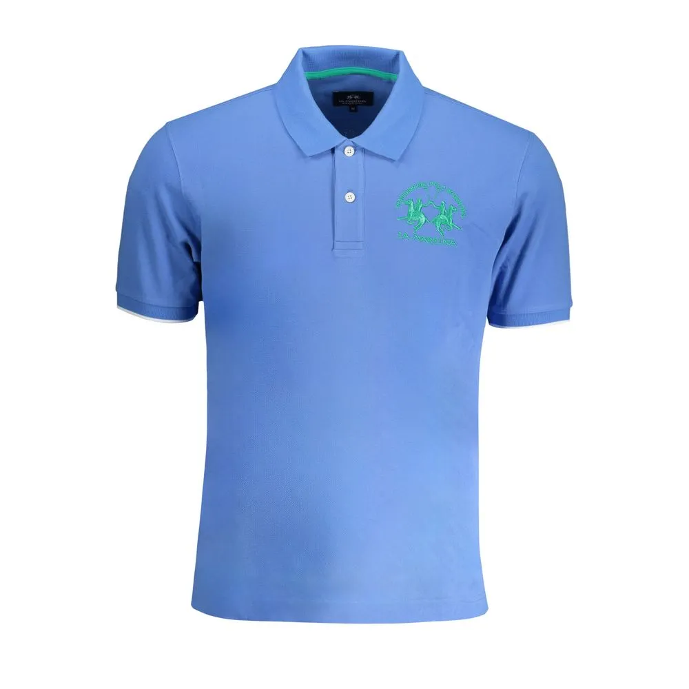 Light Blue Cotton Polo Shirt sold by Louxly