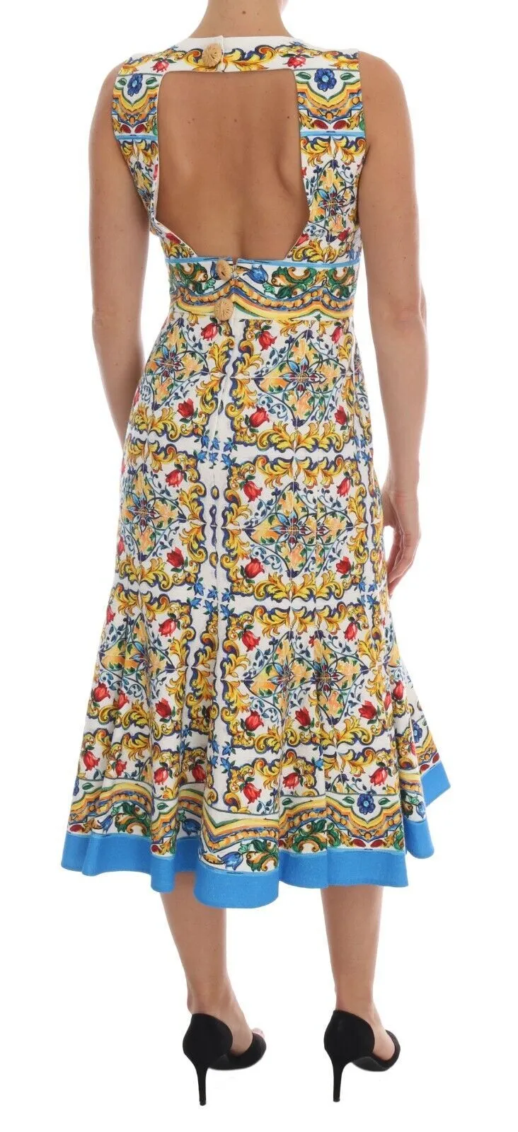 Majolica Print Midi Sheath Dress sold by Louxly product image thumbnail 3