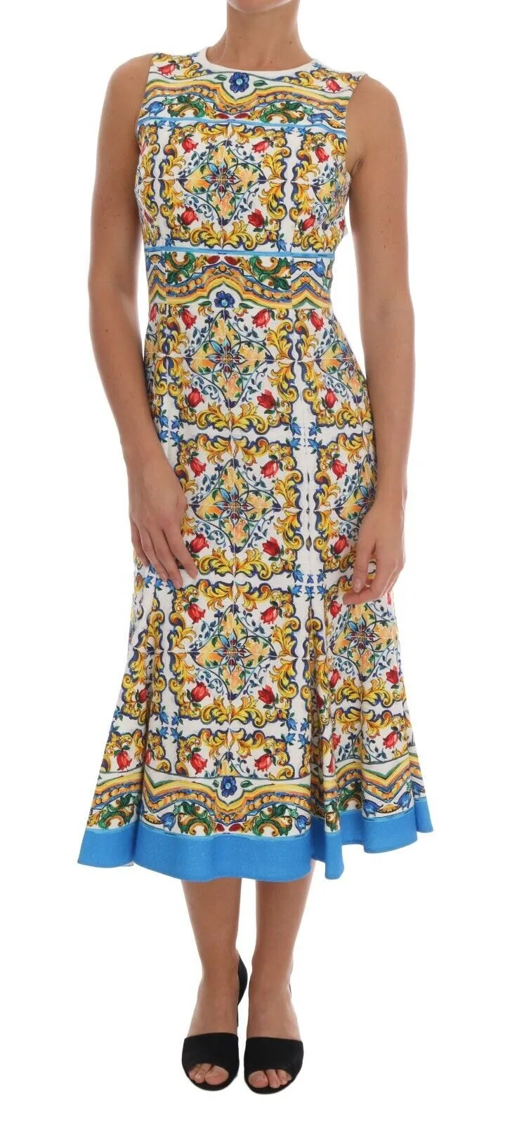Majolica Print Midi Sheath Dress sold by Louxly