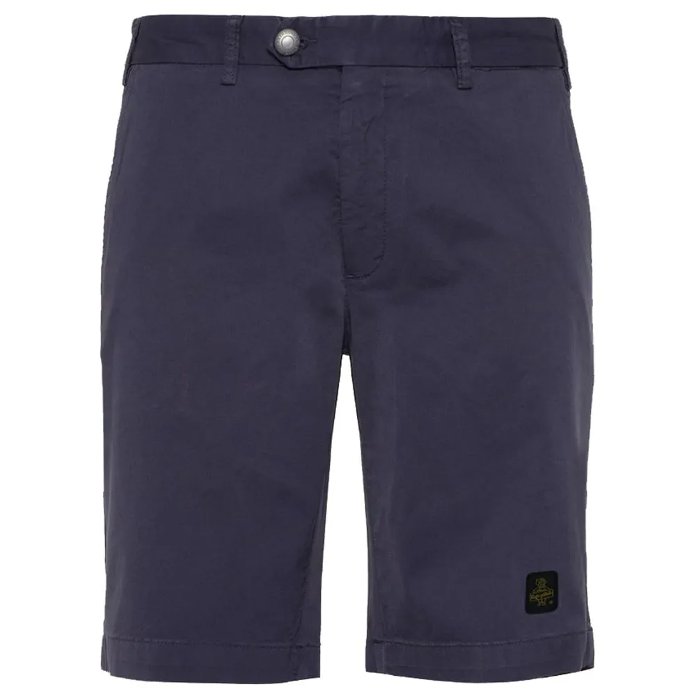 Elegant Beige Bermuda Shorts with Logo Patch sold by Louxly