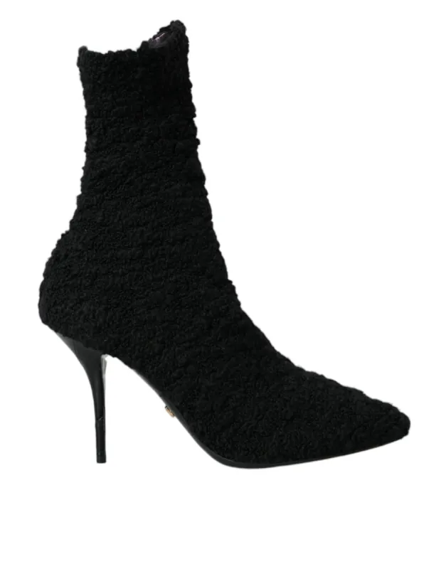 Black Suede Leather Ankle Heels Boots Shoes sold by Louxly