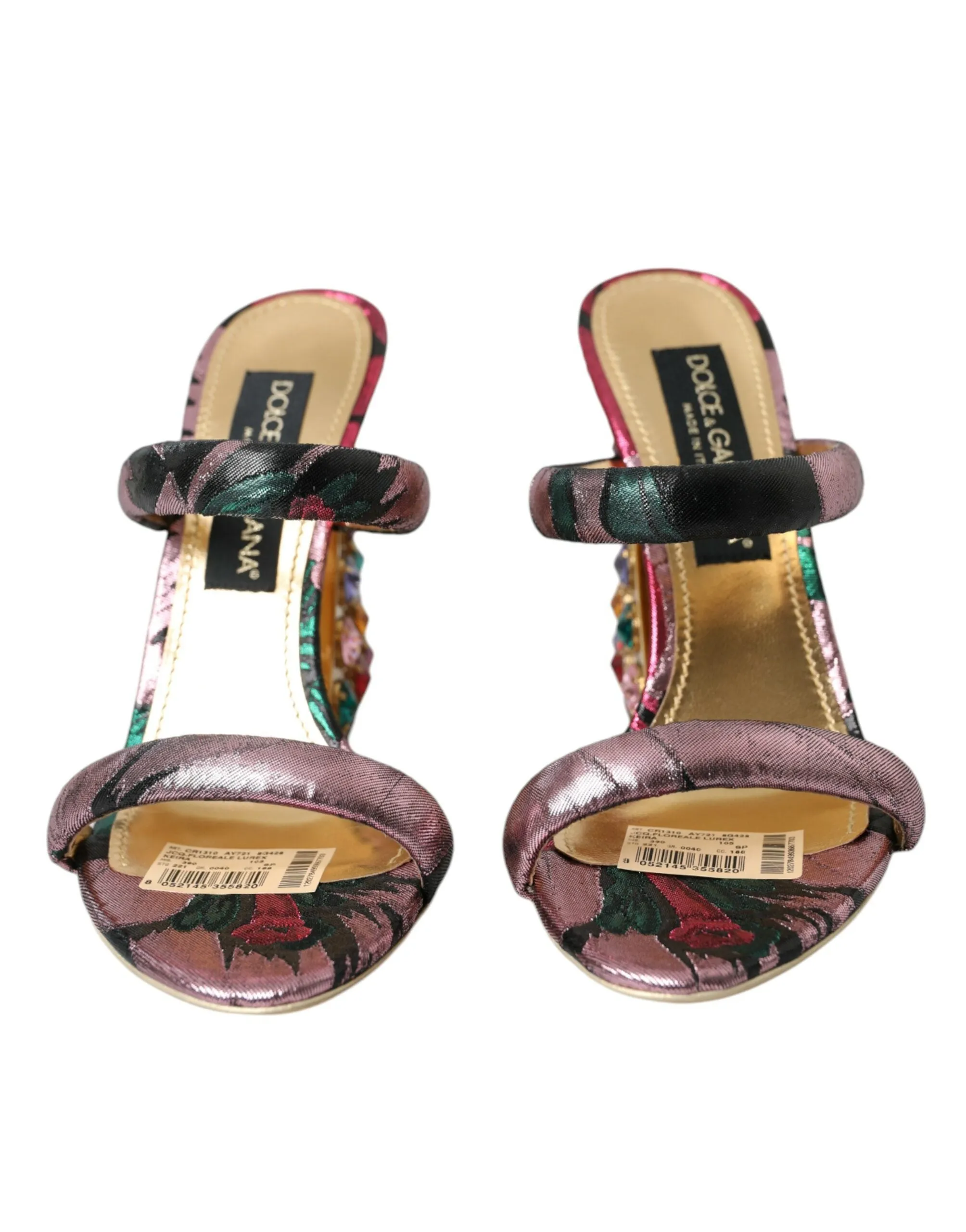 Multicolor Jacquard Crystals Sandals Shoes sold by Louxly product image thumbnail 2