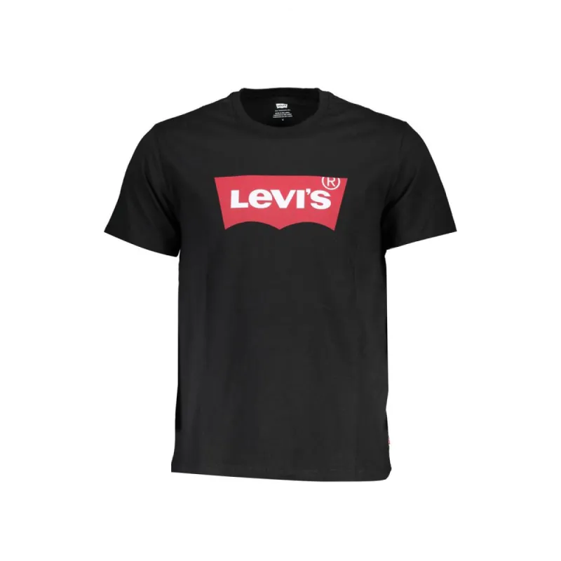 Black Cotton Men T-Shirt made by Levi's