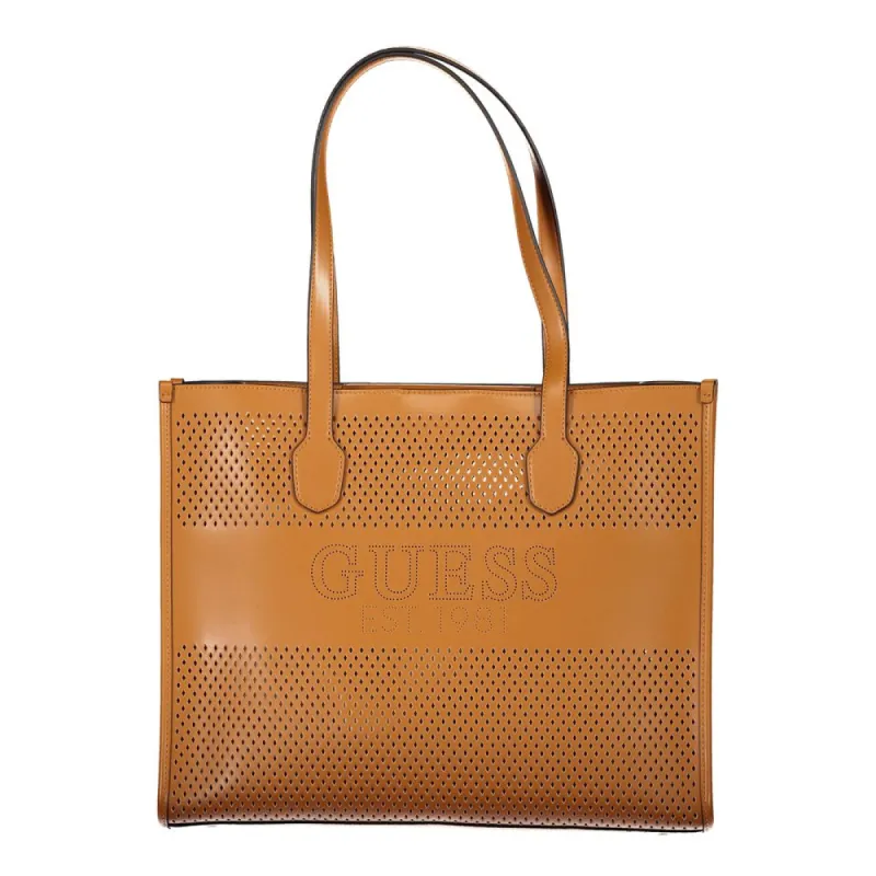 Brown Polyethylene Handbag sold by Louxly