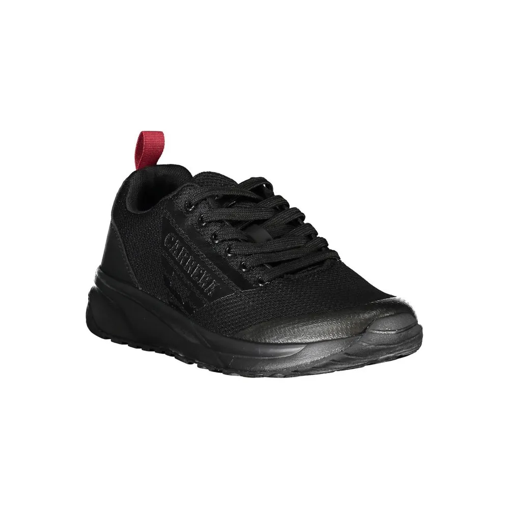 Dynamic Black Sneakers with Eco-Leather Detailing sold by Louxly product image thumbnail 2