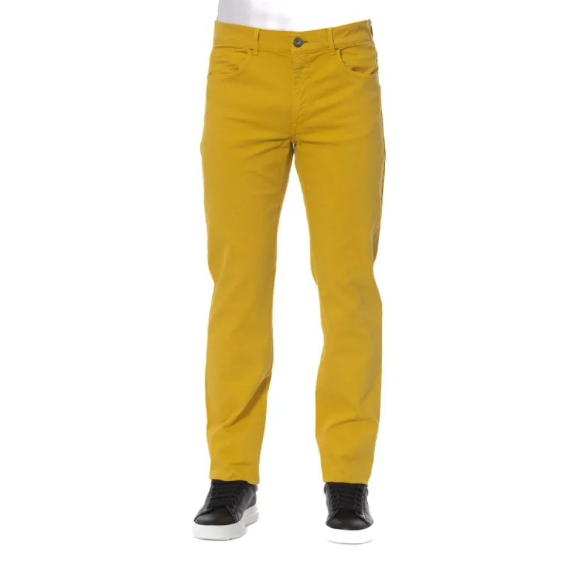 Yellow Cotton Men Pant sold by Louxly