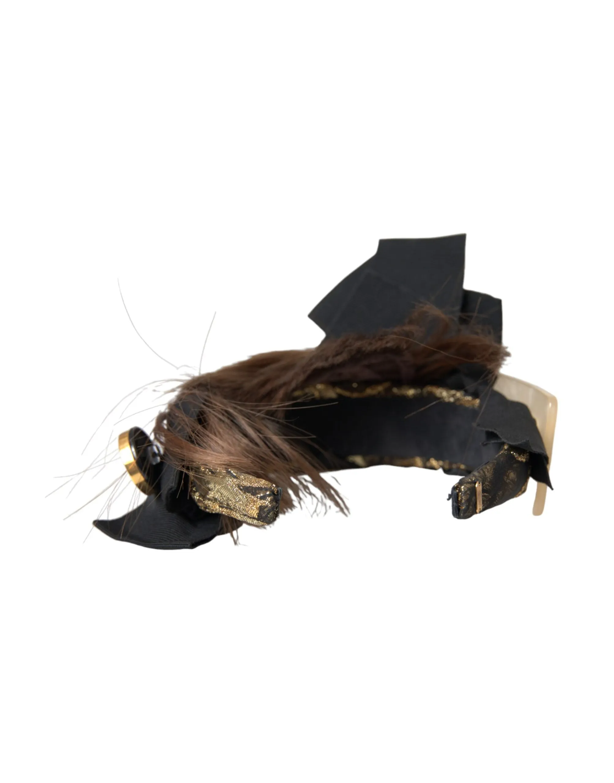 Black Crystal Button Brown Hair Women Headband Diadem sold by Louxly product image thumbnail 3