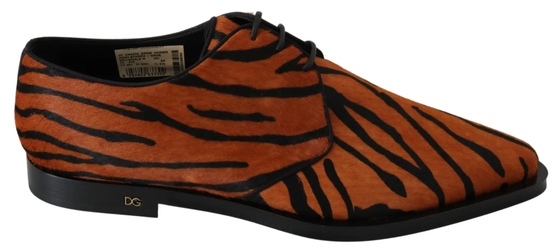 Tiger Pattern Dress Shoes with Pony Hair sold by Louxly